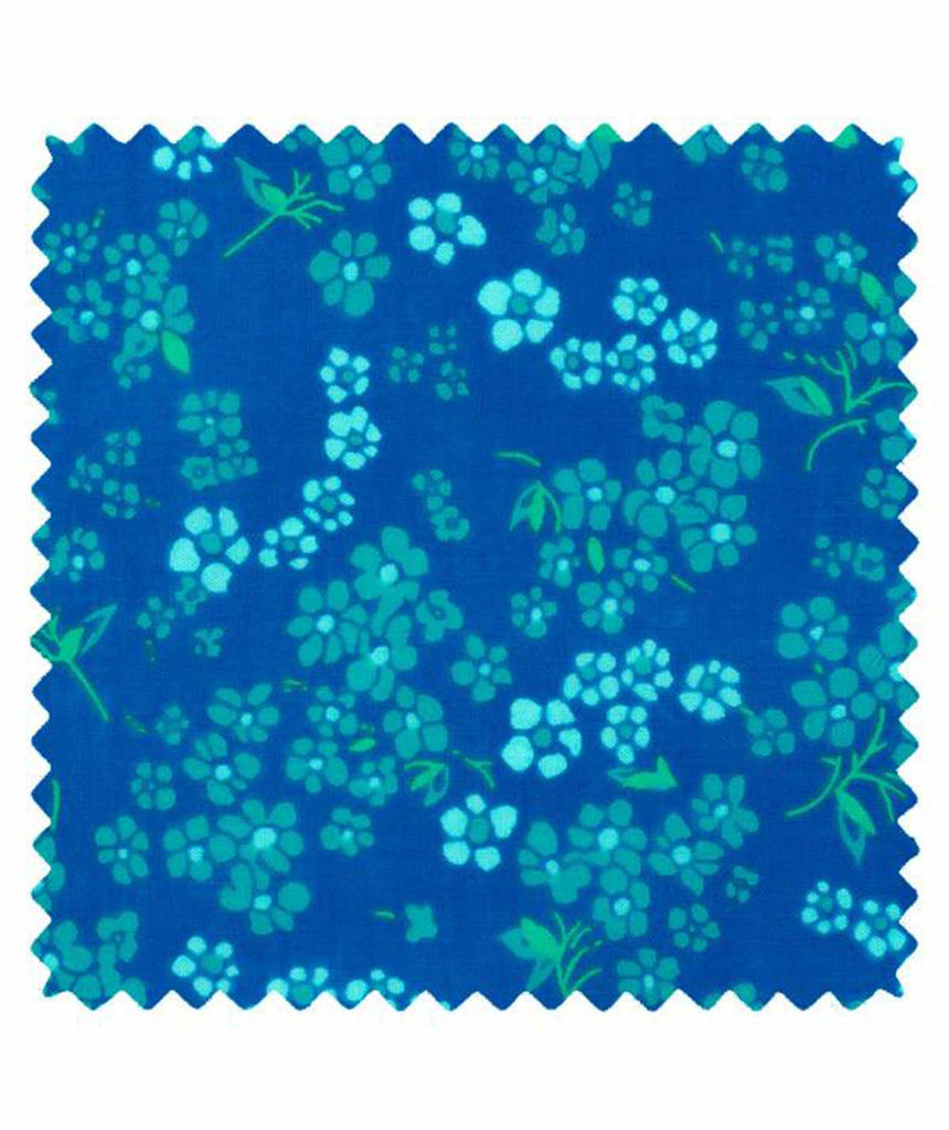 Coton imprimé Hanako bleu Petit Pan