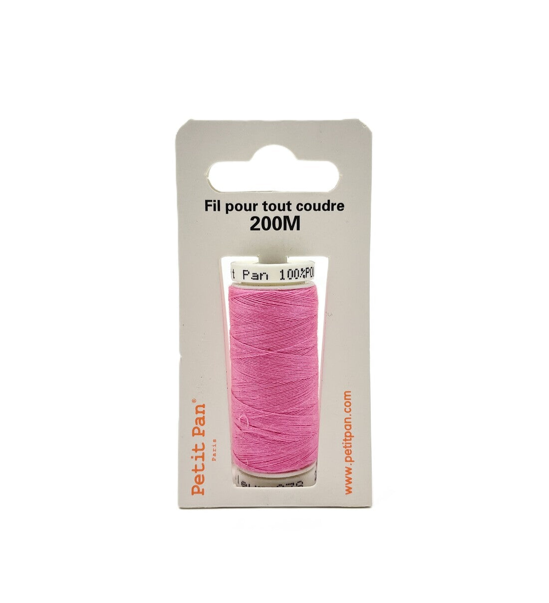 Fil à coudre polyester 200m Rose bonbon