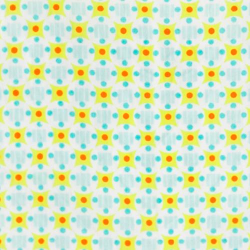 Coupon toile cirée Stella jaune fluo
