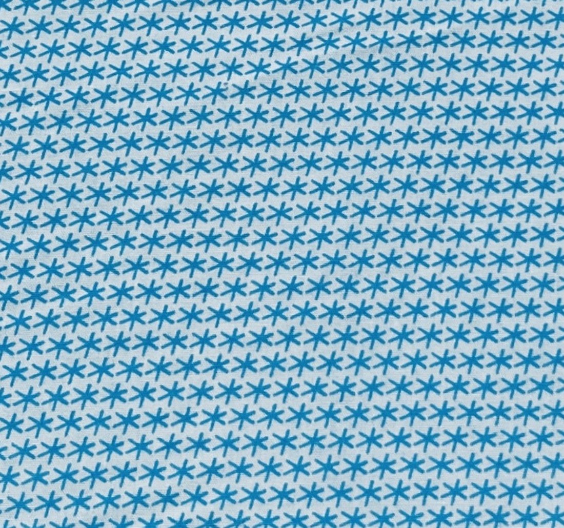 Coupon coton Dourdour bleu ciel