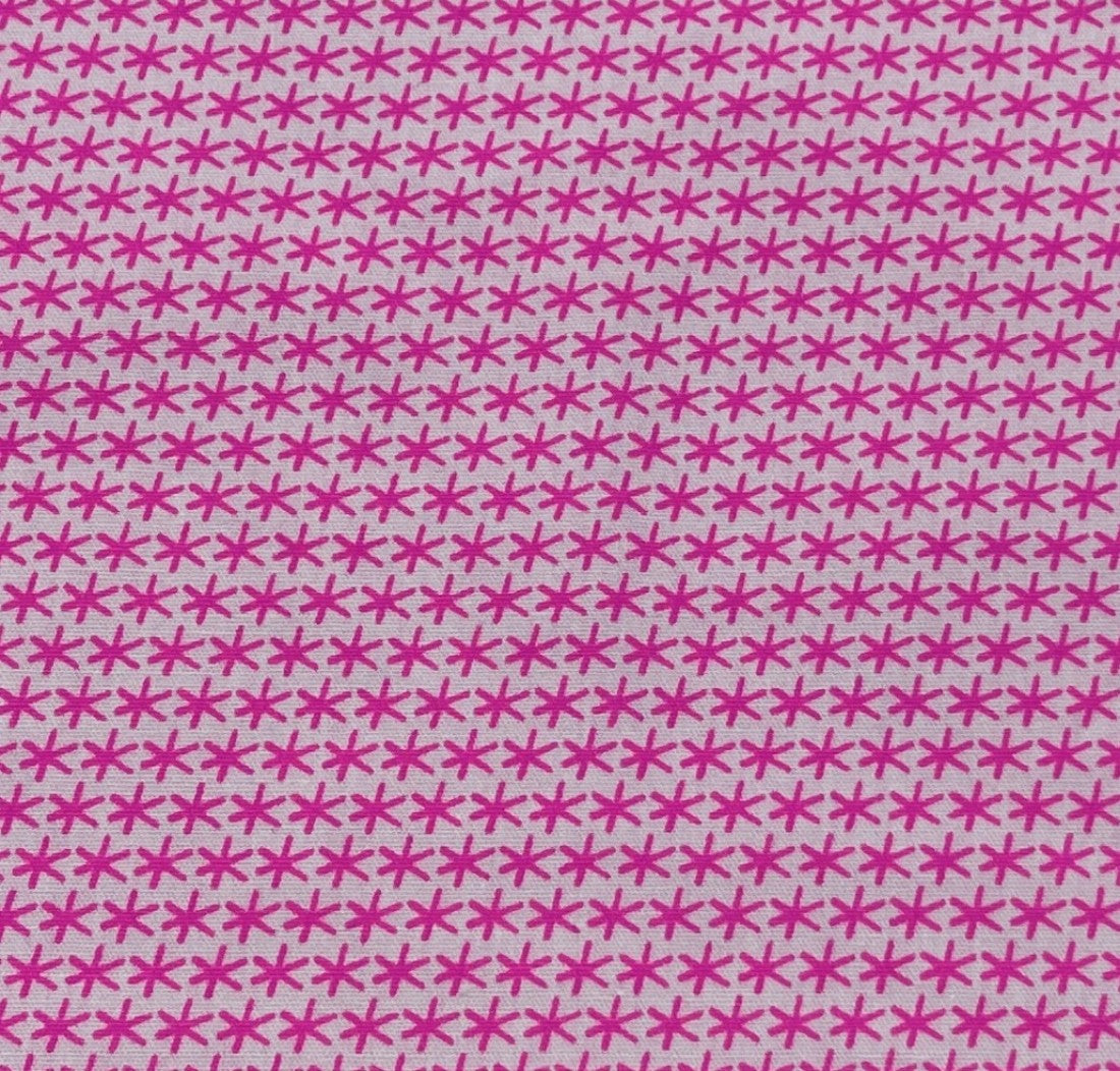 Coupon coton Dourdour rose fluo