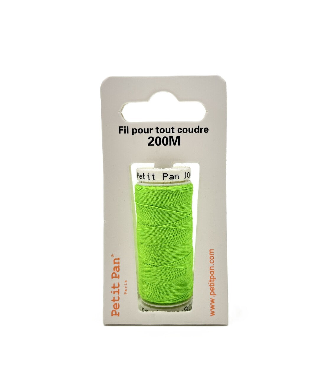 Fil à coudre polyester 200m Vert fluo