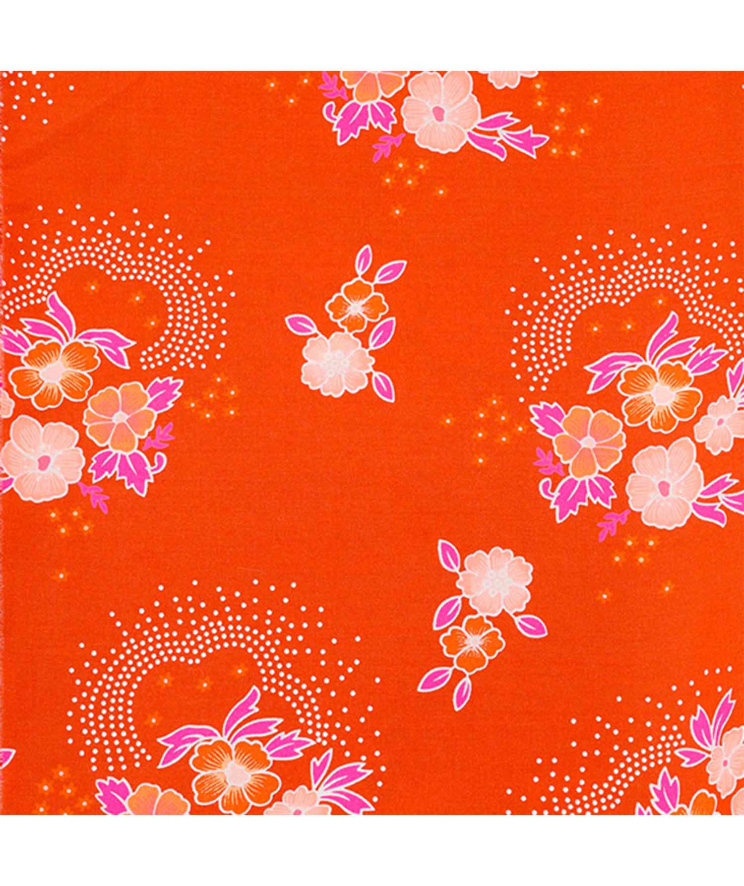 Coupon toile cirée Folksy tangerine