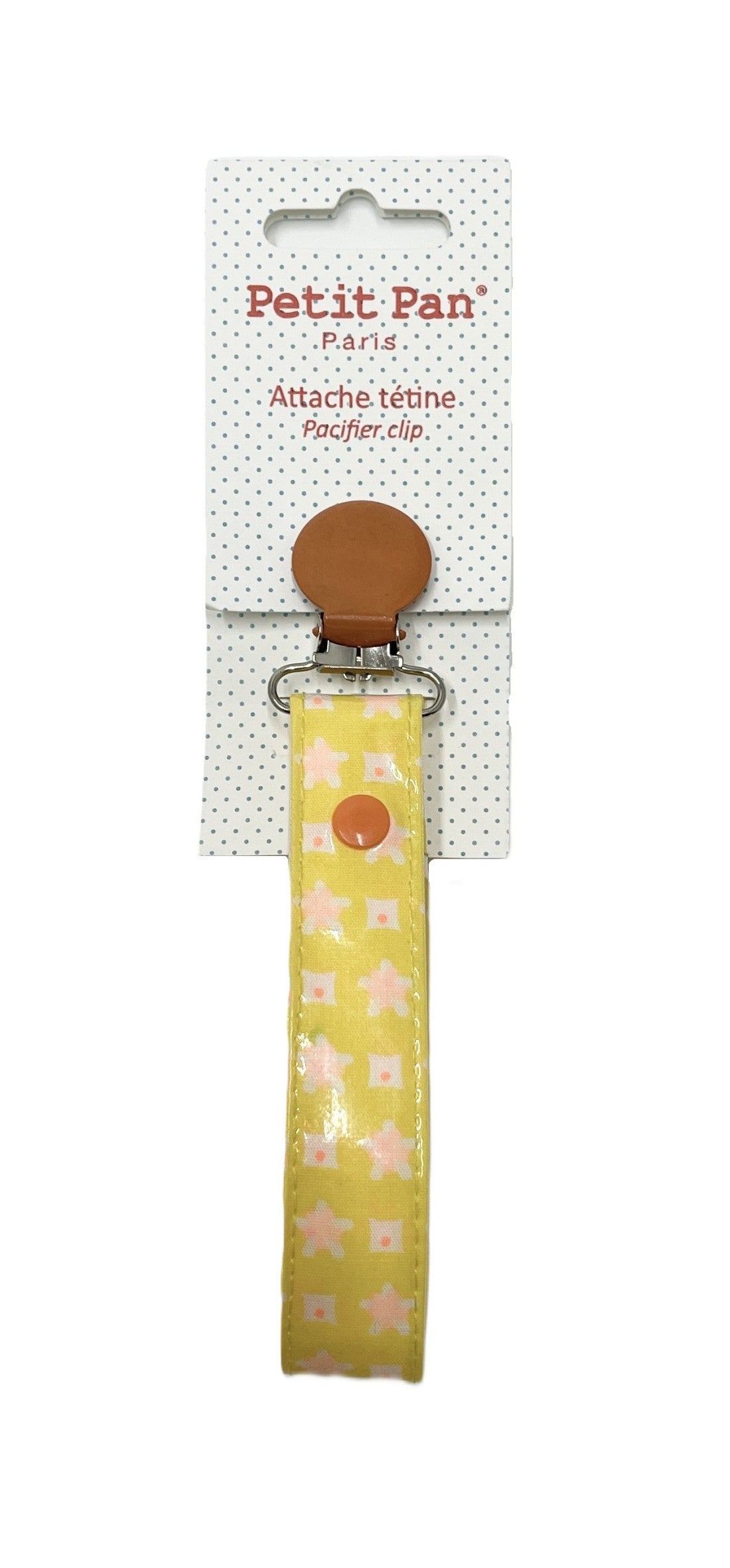 Attache tétine Élytis jaune