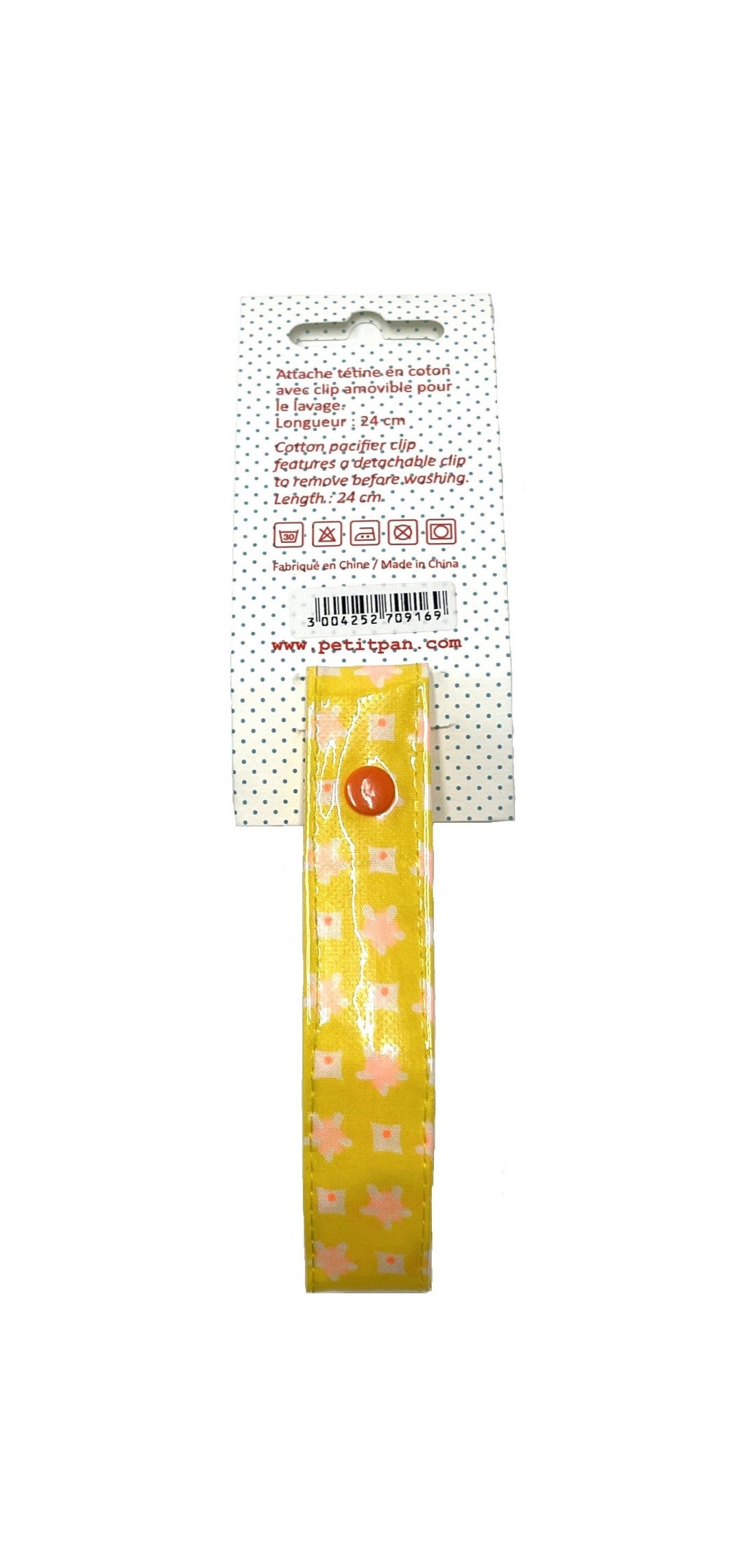 Attache tétine Élytis jaune