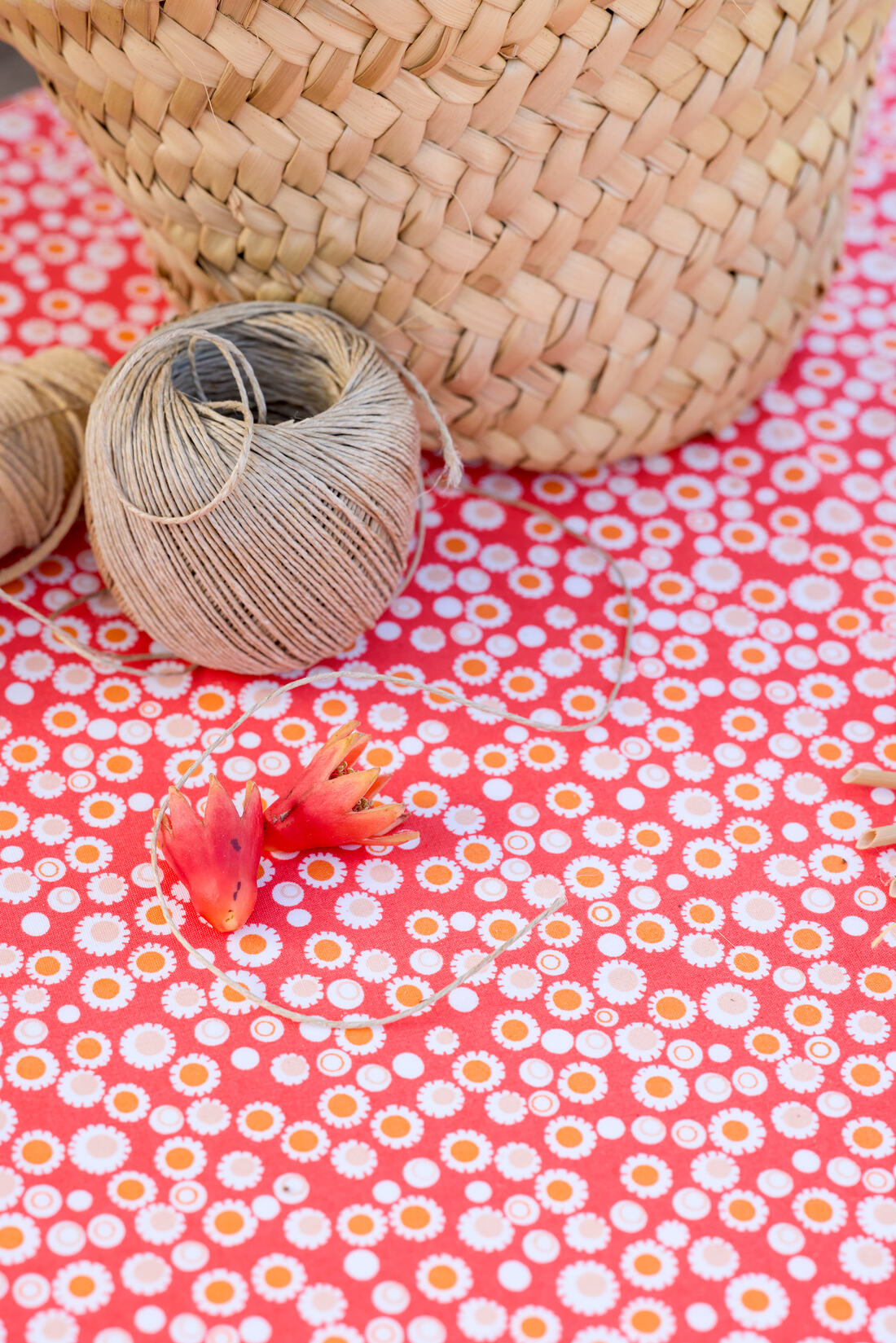 Bohemian tangerine printed cotton