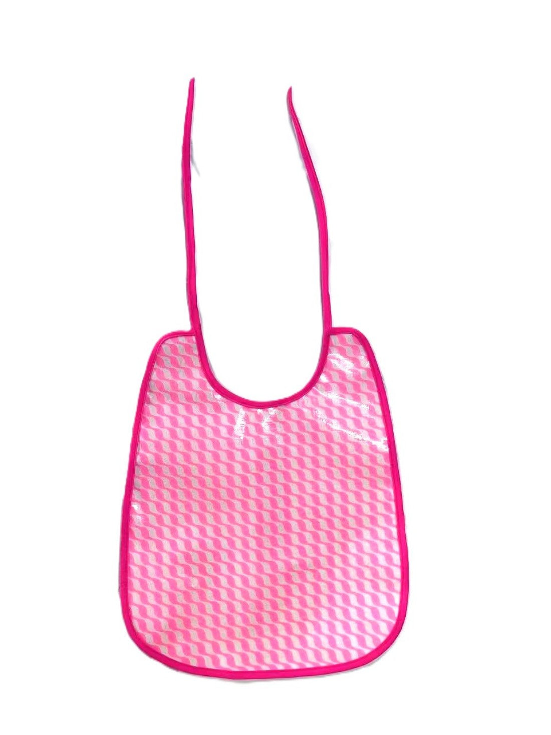 Bavoir toile cirée Kifkif rose bonbon