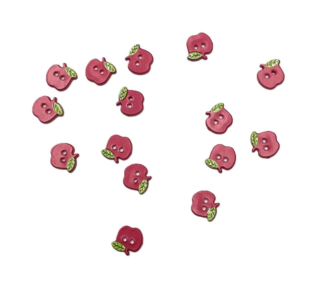 Boutons pomme rouge