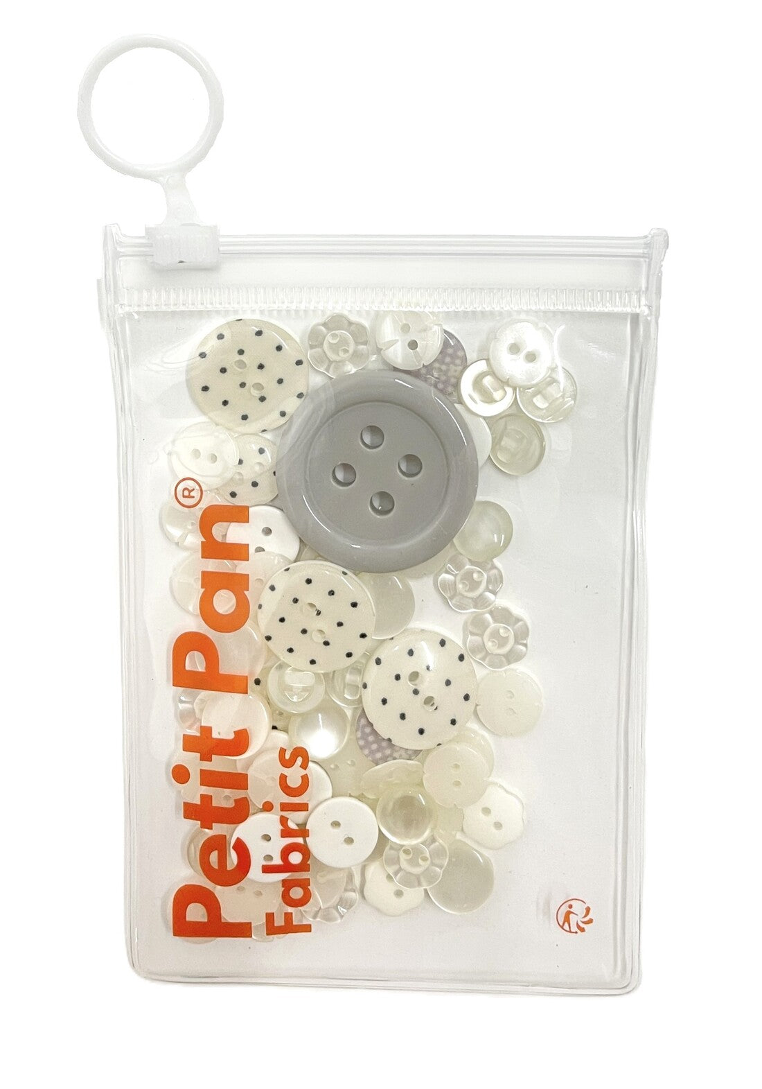 Boutons trésor assortis blanc