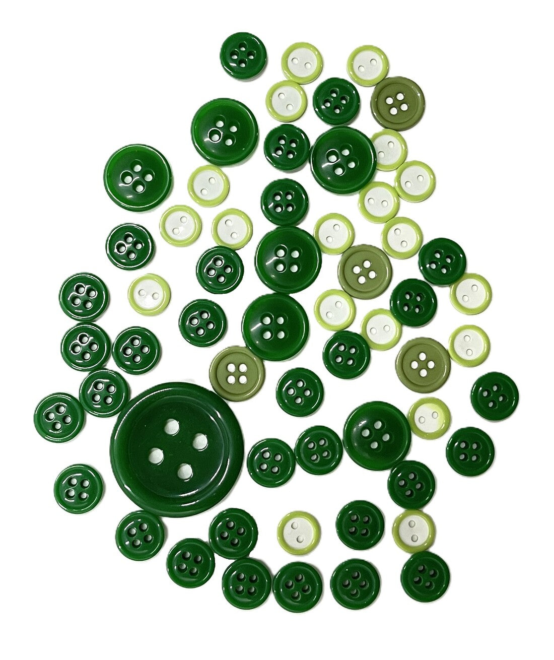 Boutons trésor assortis vert