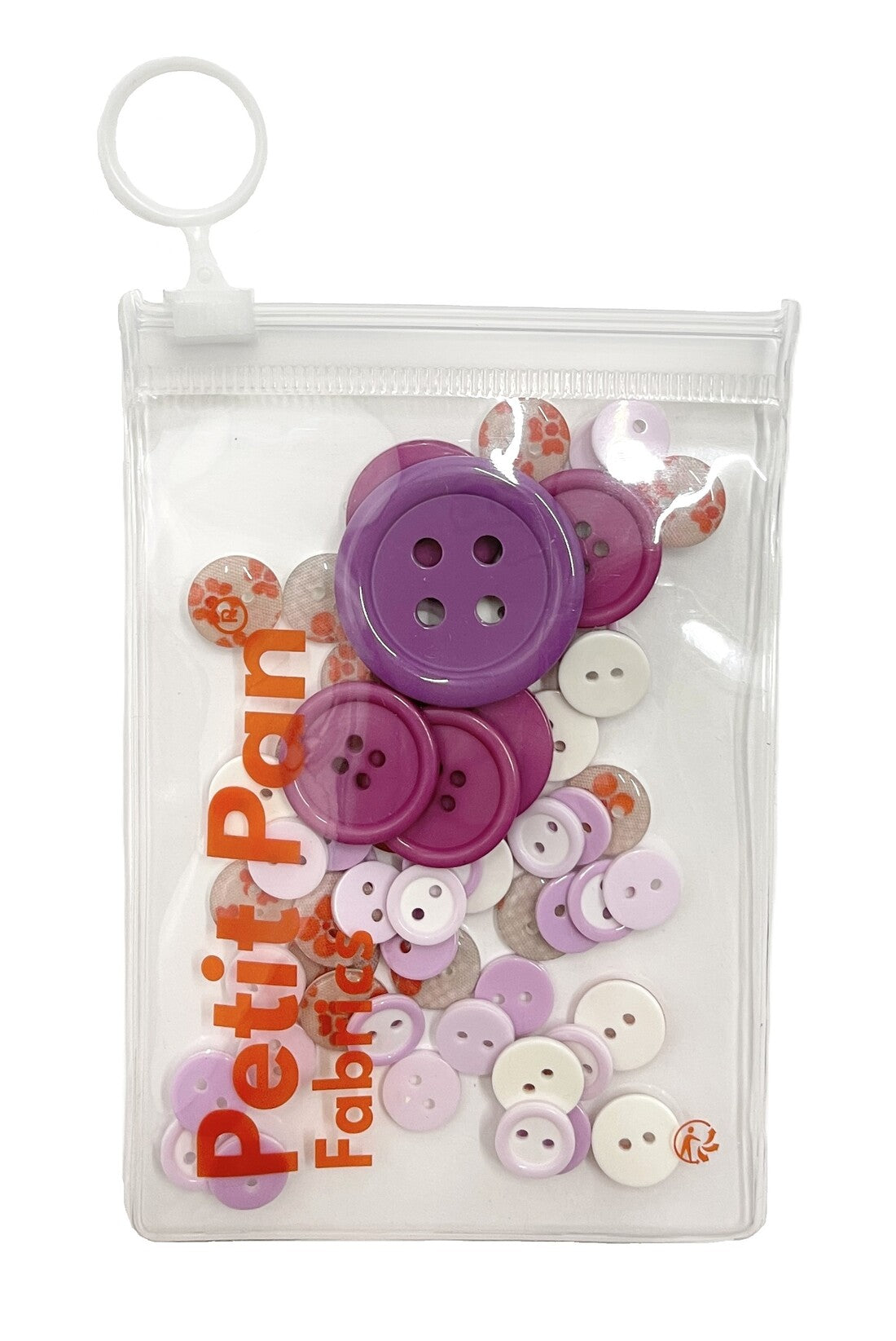 Boutons trésor assortis lila