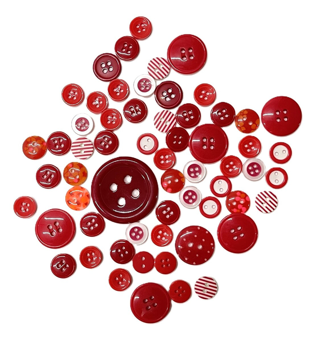 Boutons trésor assortis rouge