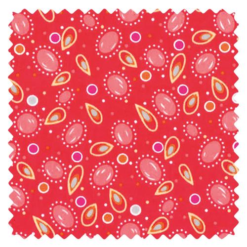 Coupon coton Tsigane rose indien