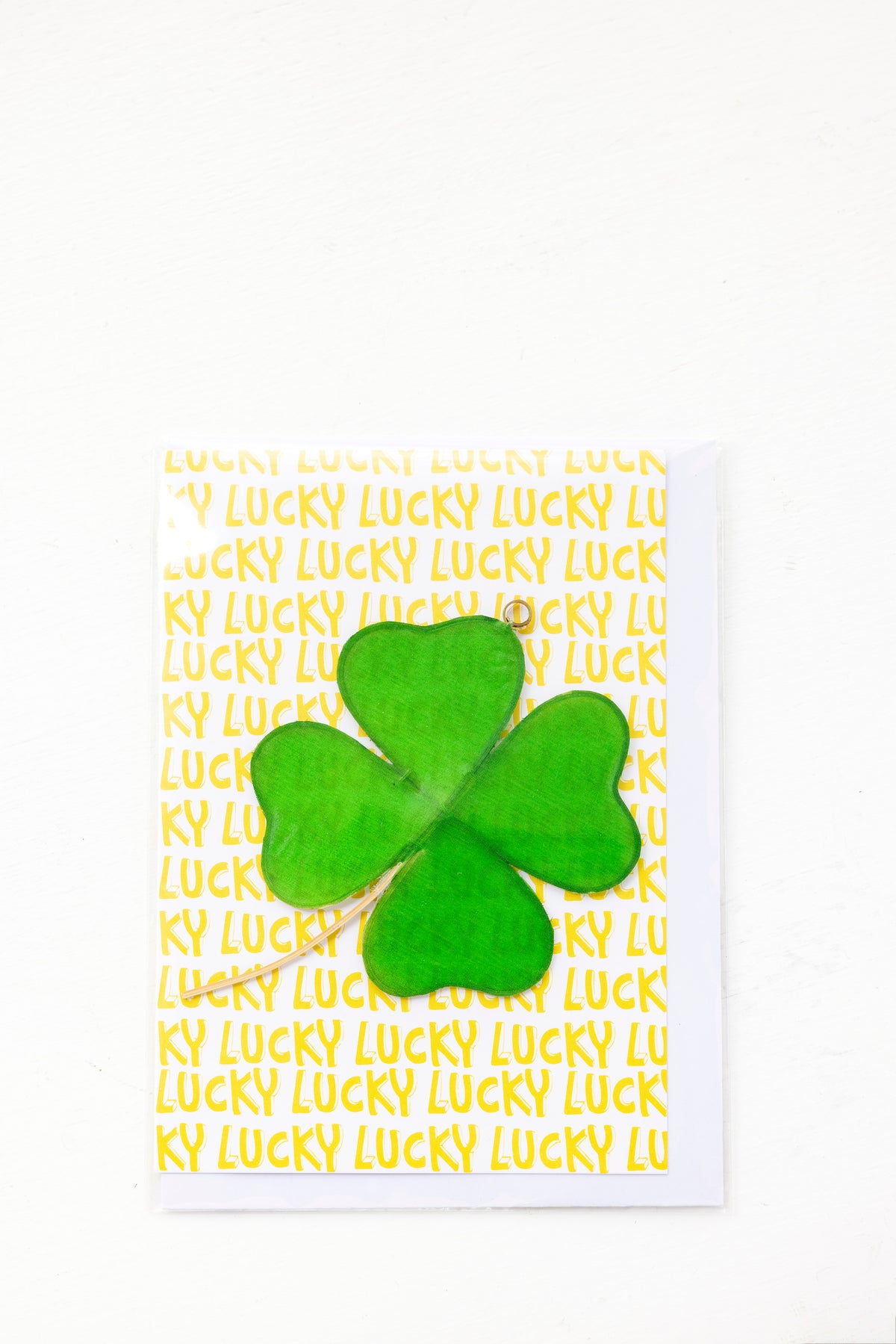 Carte de souhaits Lucky you - Trèfle à 4 feuilles