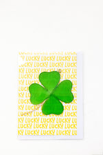Carte de souhaits Lucky you - Trèfle à 4 feuilles
