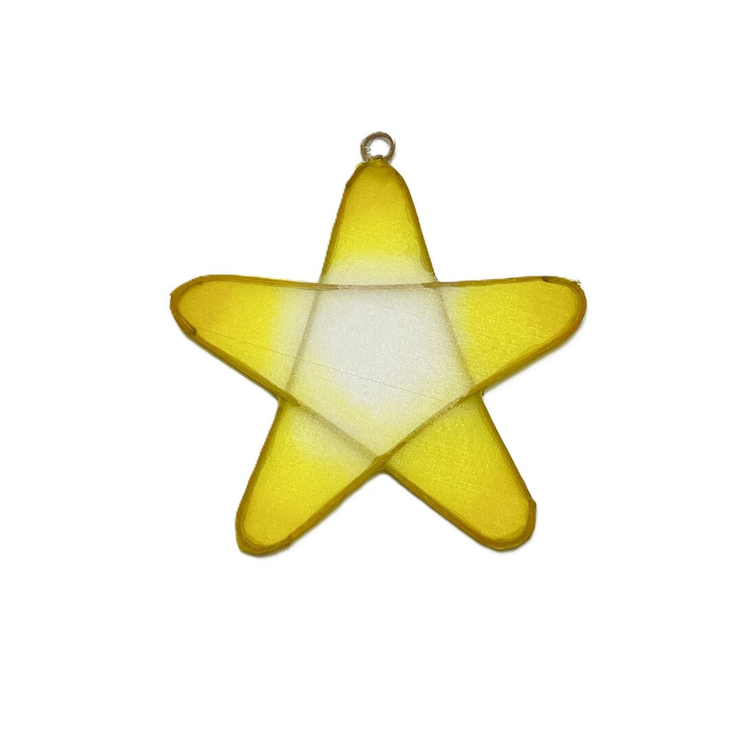 Petite suspension Bambou pour Noël sans Carte de voeux You're my Star Confetti jaune
