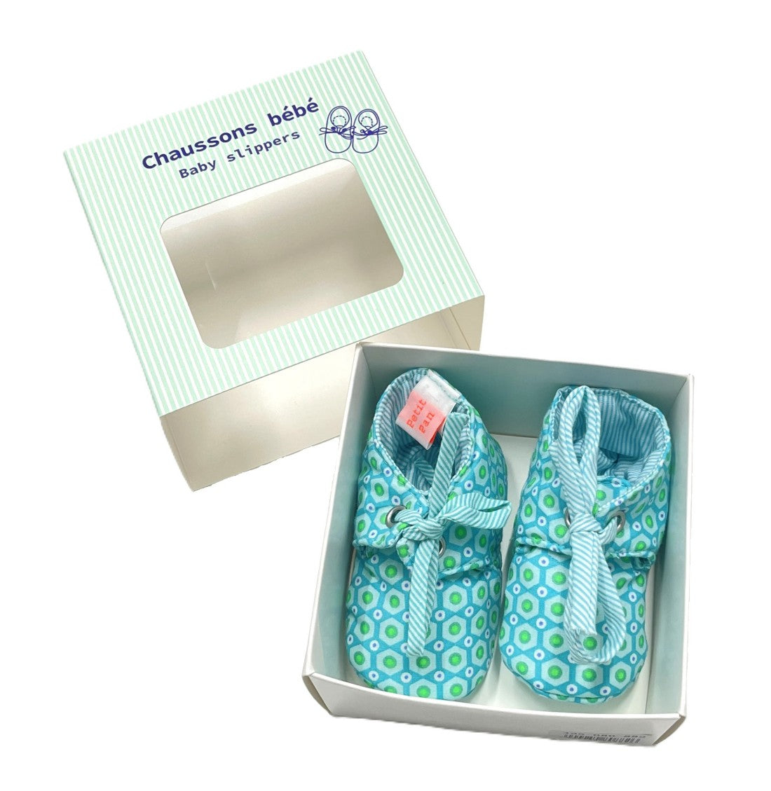 Chaussons bébé Mikko menthe