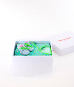 Coffret bébé Django Azur, Veste bébé + Chaussons bébé , Cadeaux de naissance