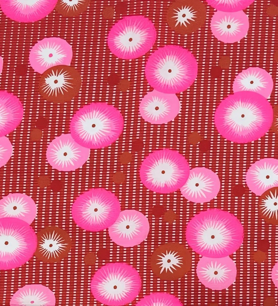 Toile cirée Coquelicot rose