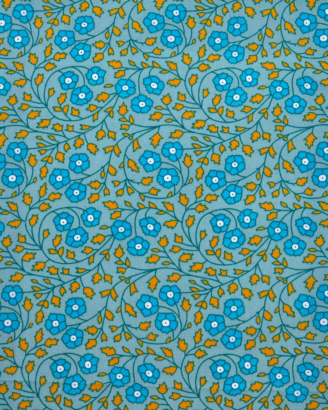 Coupon toile cirée Aziza gris bleuté