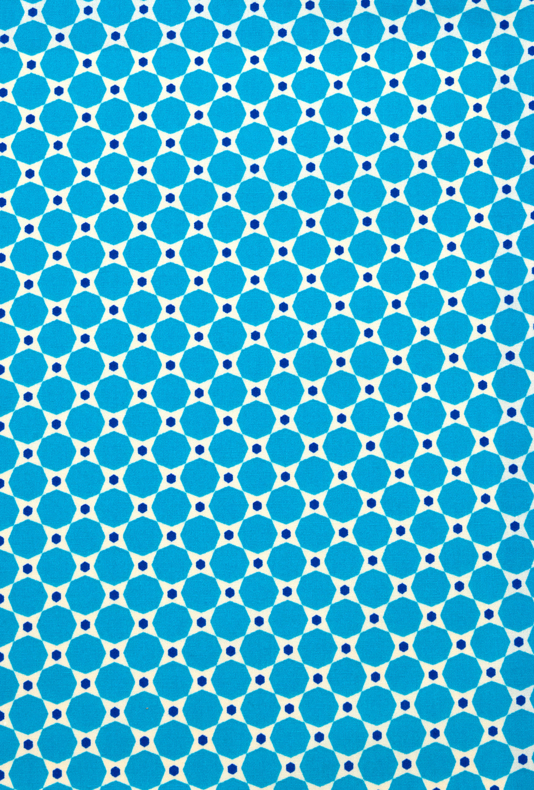 Coupon Tissu Coton Popeline Mimoun bleu