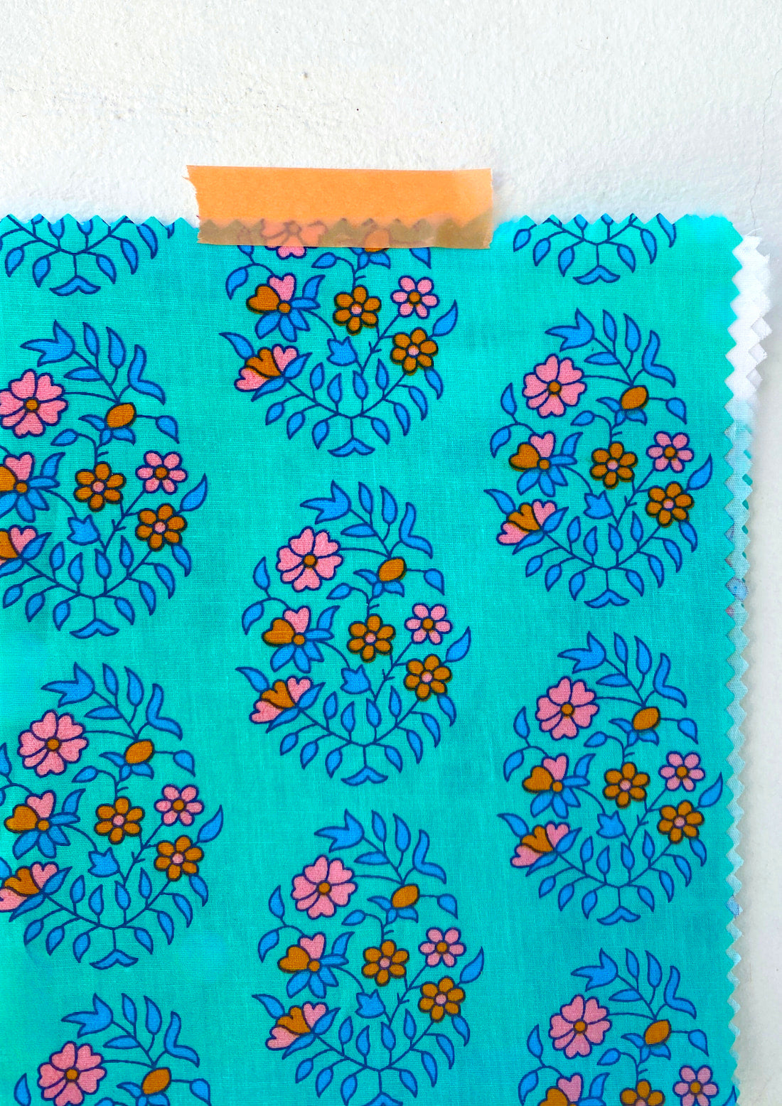 Coupon coton Shalin vert d'eau