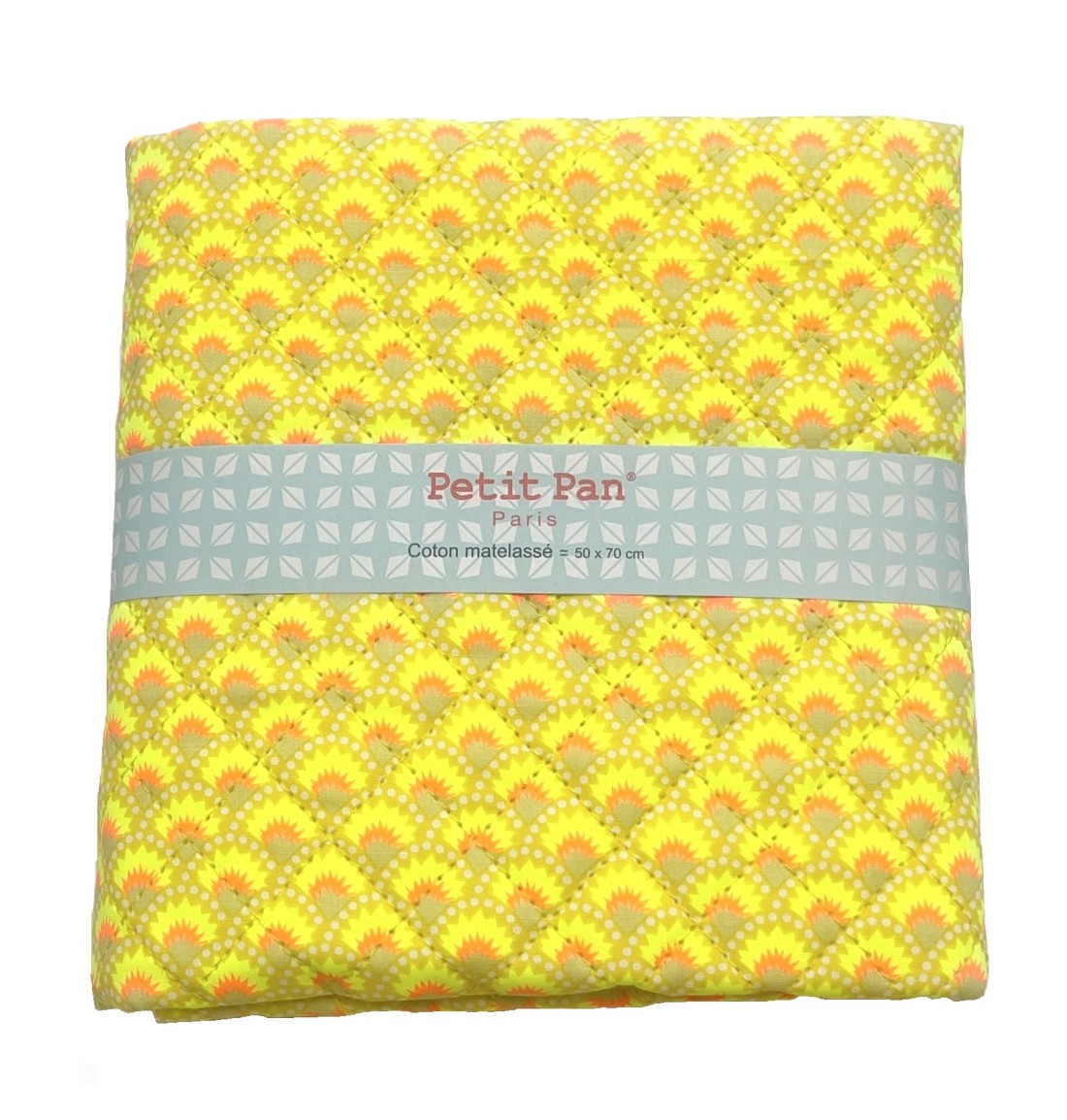 Coupon coton matelassé Wasabi jaune