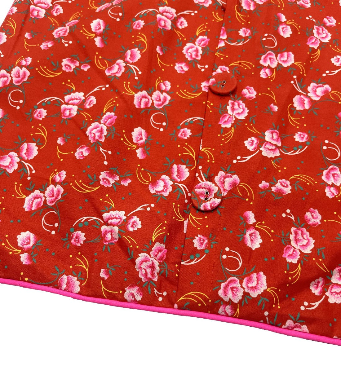 Coussin bouton Pivoine Rouge Capucine