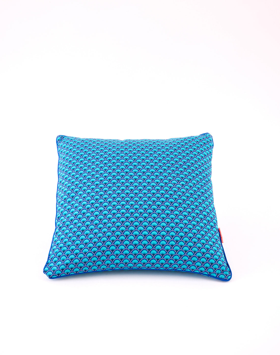 Coussin bouton Wasabi Bleu