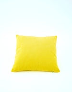 Coussin carré velours côtelé Jaune