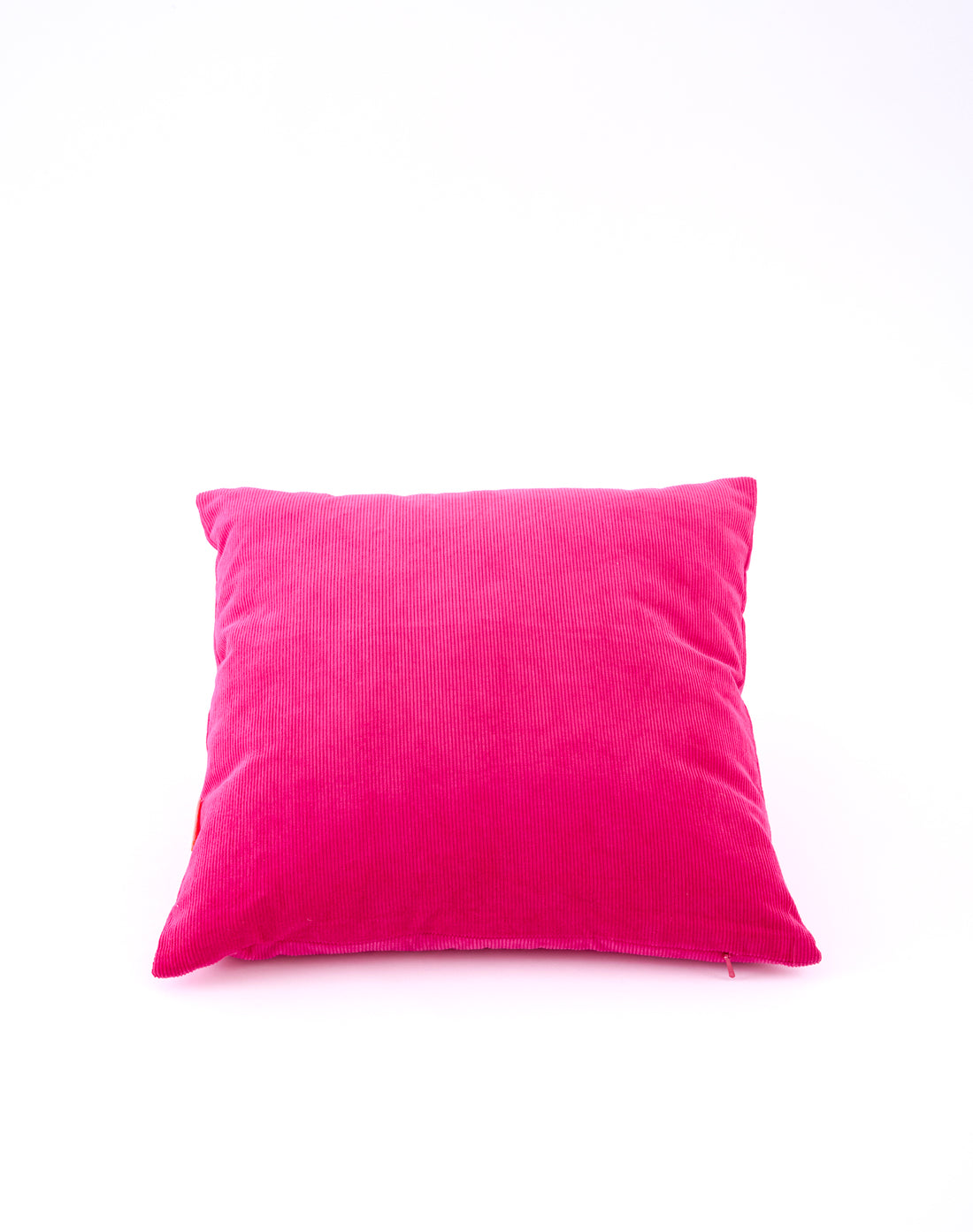Coussin carré velours côtelé Rose