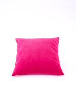 Coussin carré velours côtelé Rose