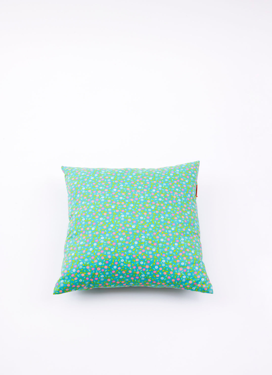 Coussin carré zip Peace and Love azur