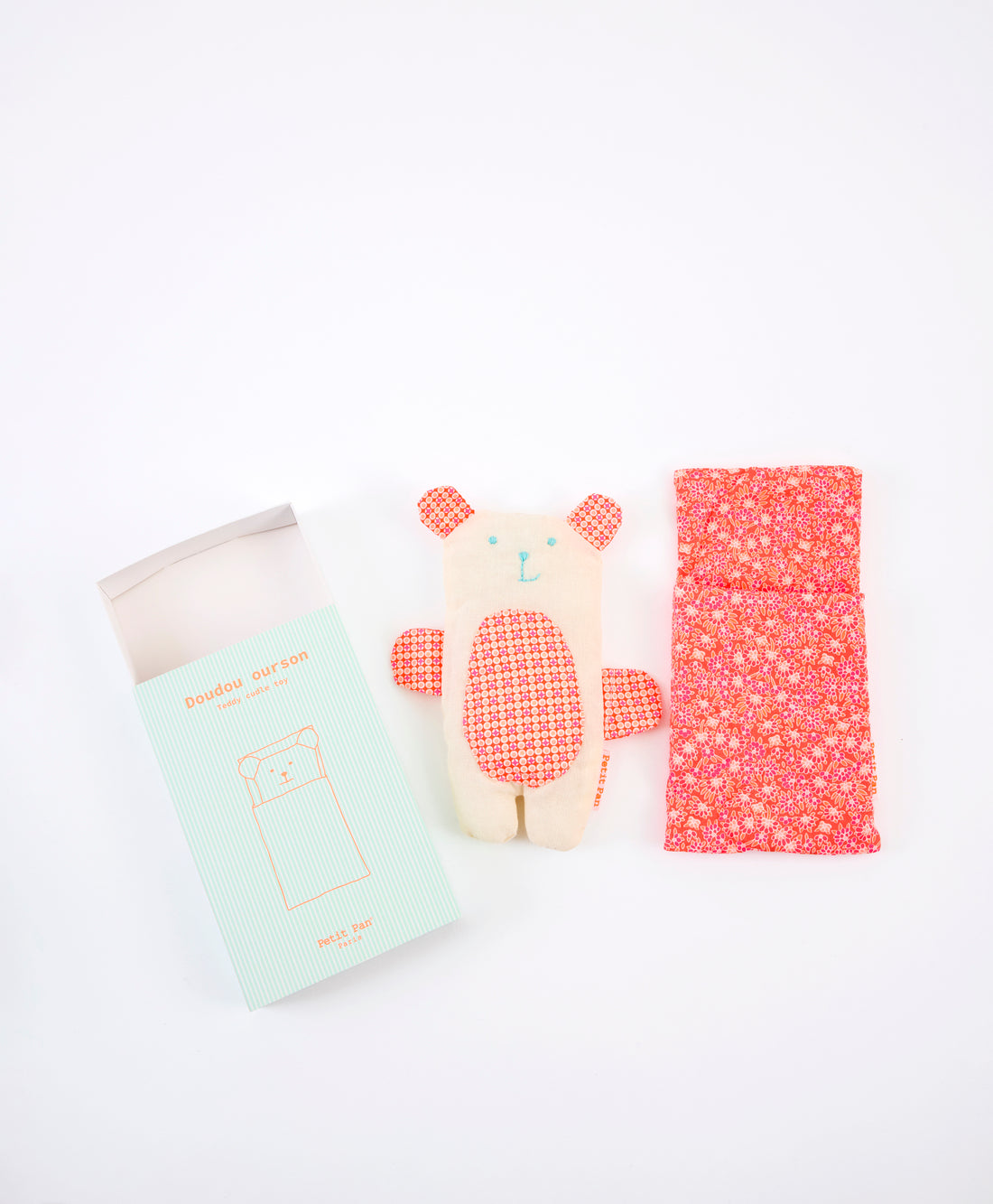 Doudou Ourson Calendula rose