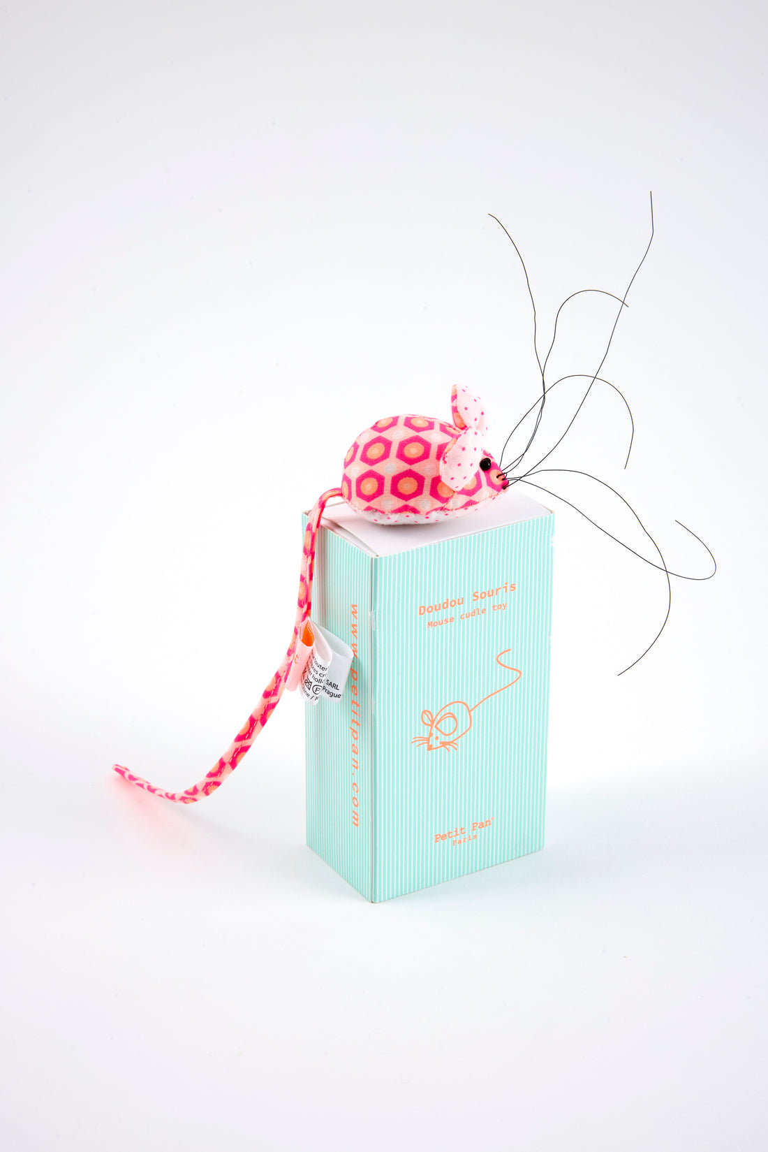 petit doudou souris Mikko rose