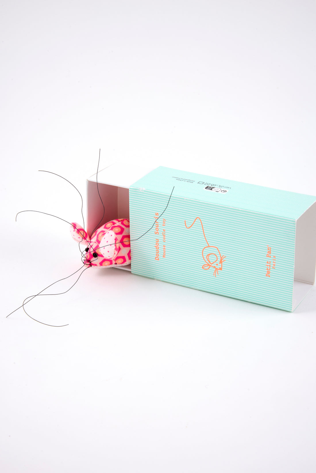 petit doudou souris Mikko rose