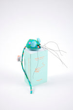 petit doudou souris Peace and Love azur