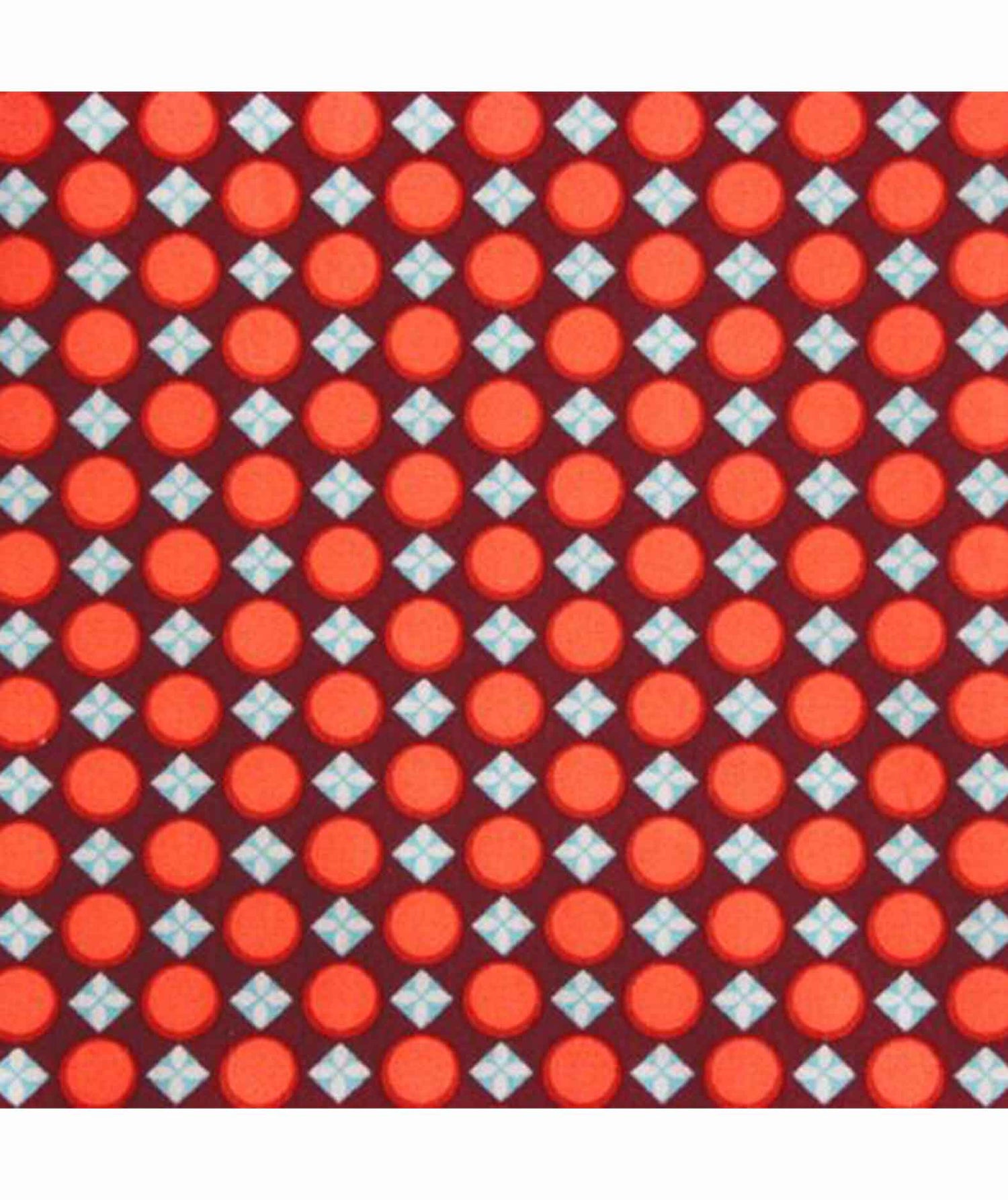 Coupon coton Harris Trefle terre orange