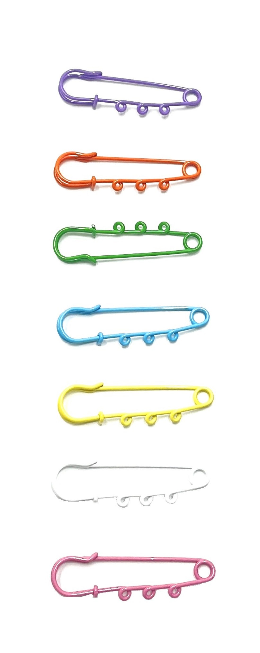 Épingle Broche 3 accroches à décorer