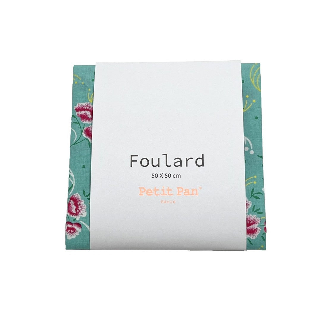 Foulard Pivoine Céladon