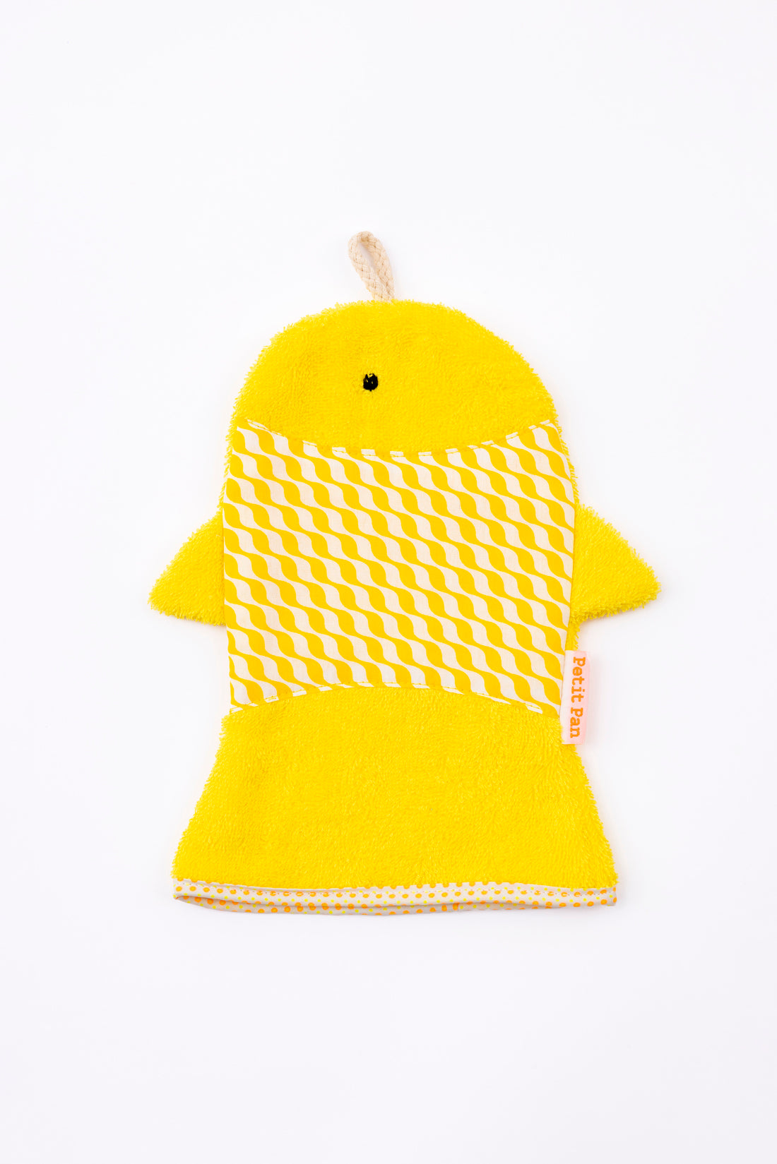 Gant de toilette Poisson Kifkif jaune soleil