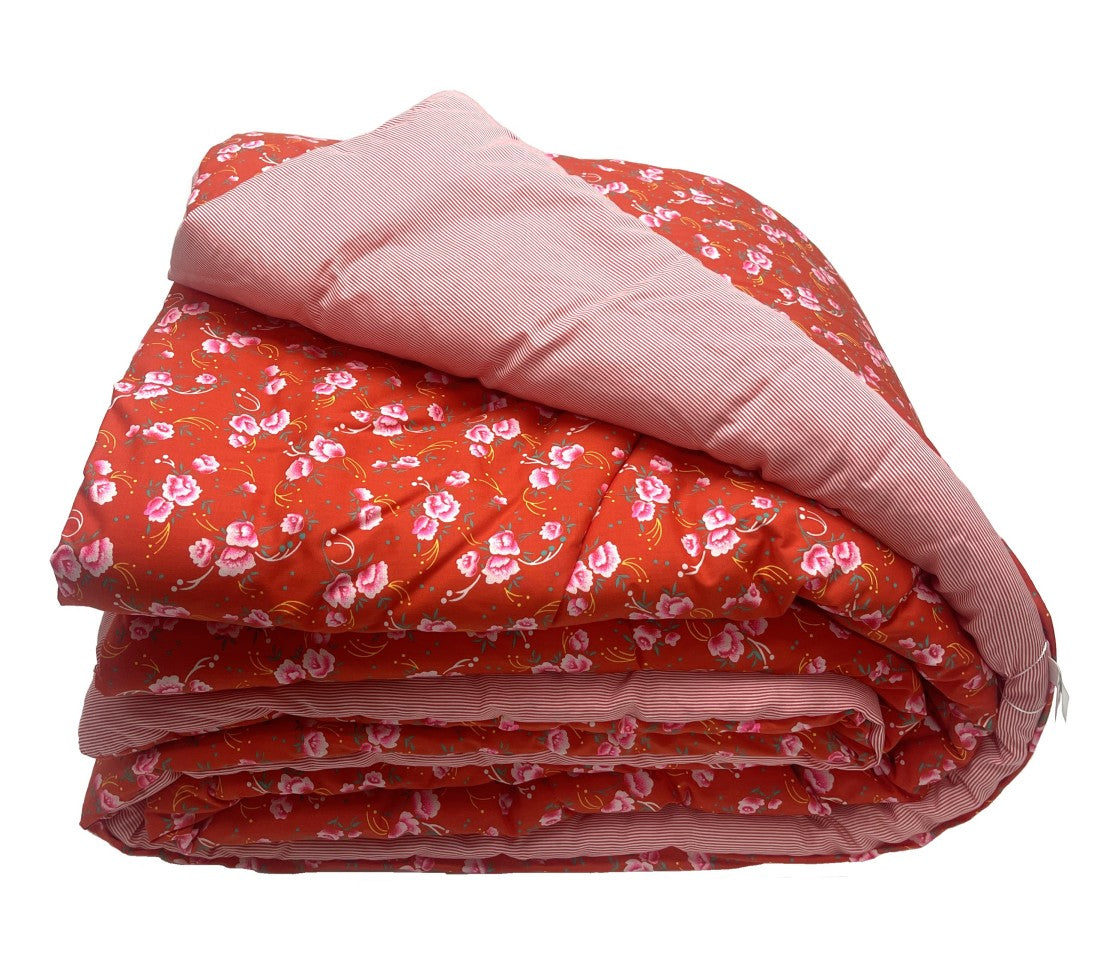Grand Plaid Pivoine Rouge Capucine