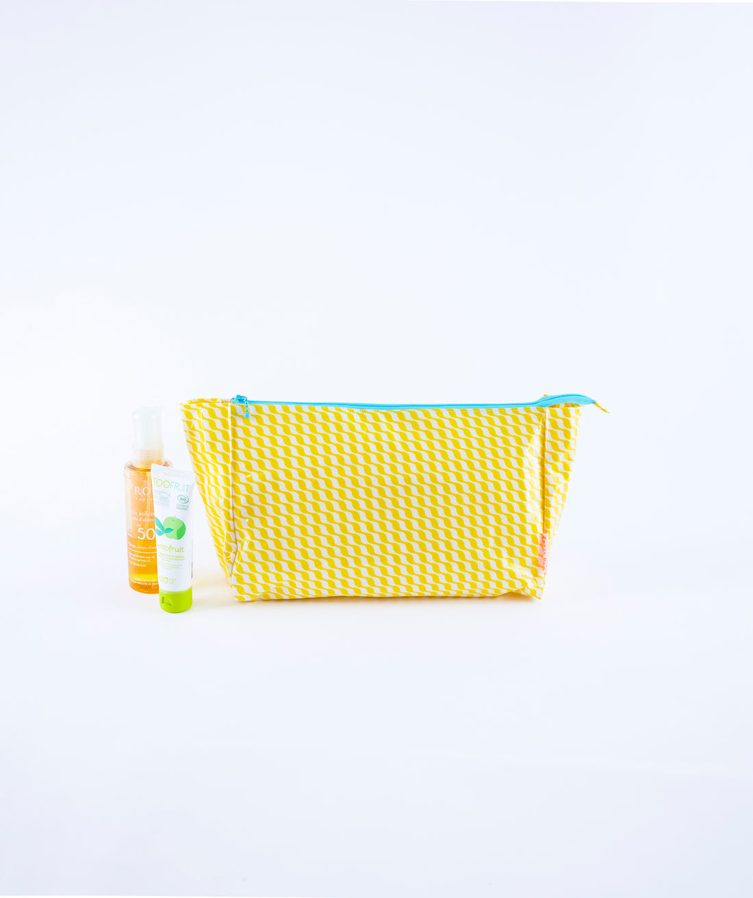 Grande trousse de toilette Kifkif jaune soleil
