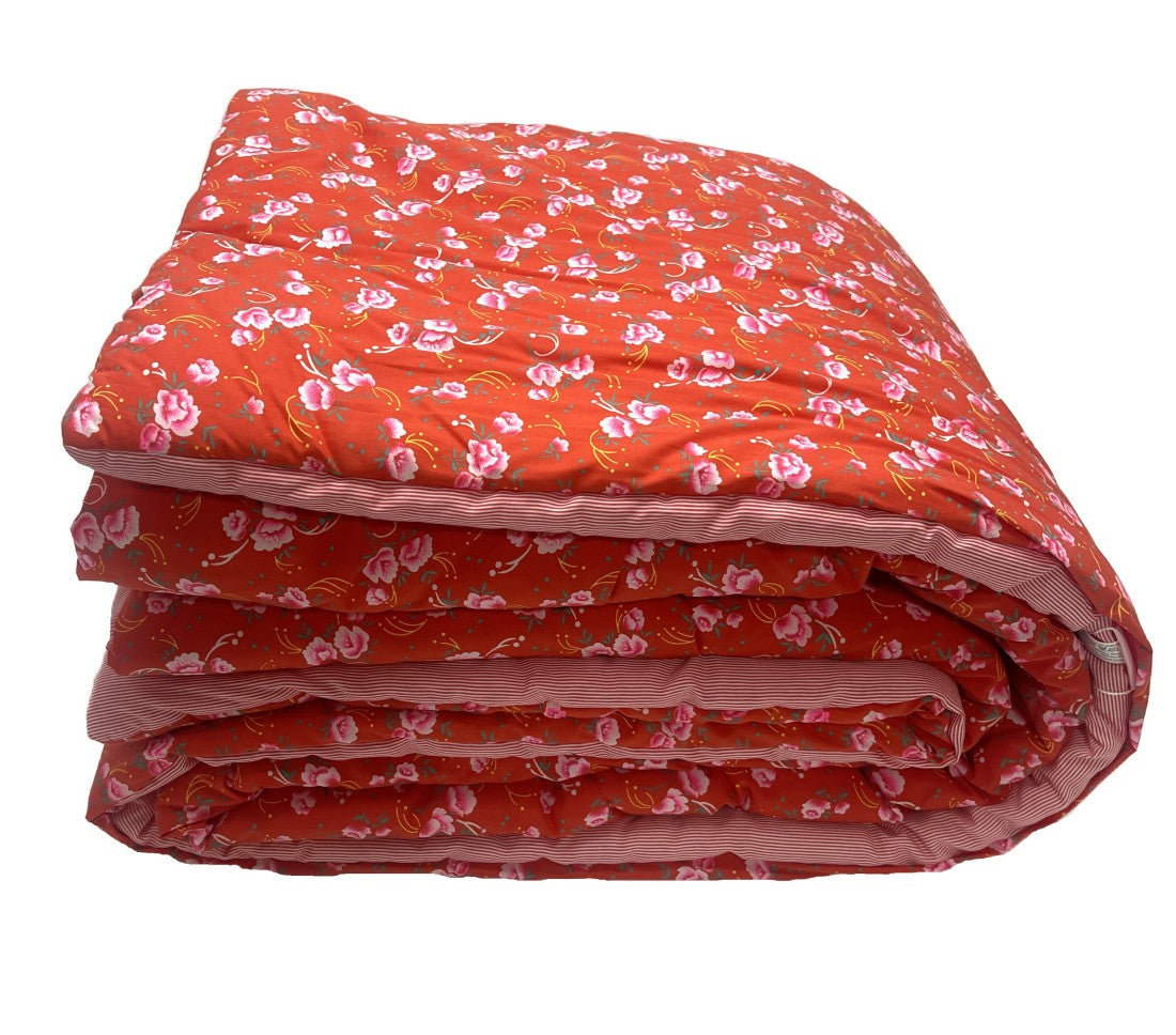 Grand Plaid Pivoine Rouge Capucine