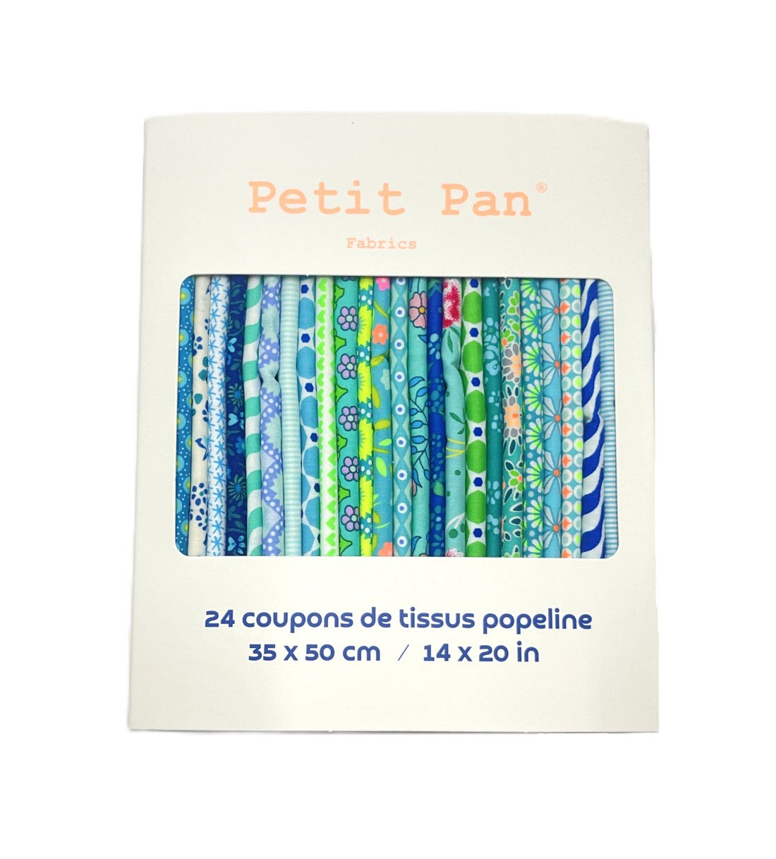 Kit de 24 coupons de 35x50cm Bleu turquoise