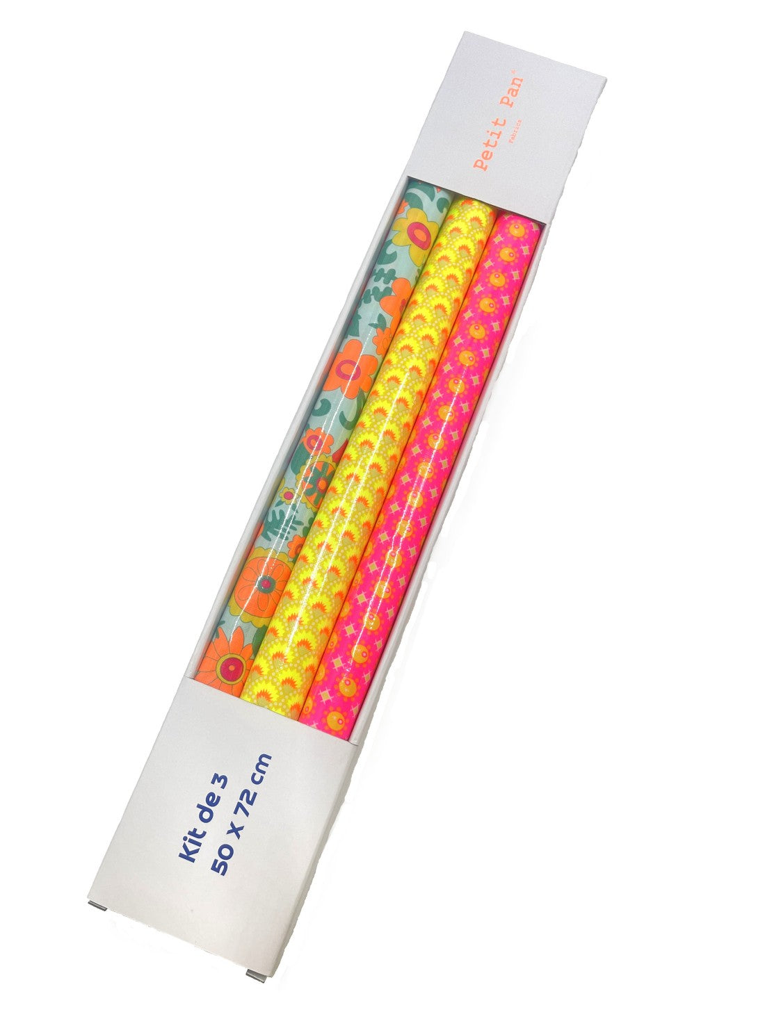 Kit de 3 Coupon toile cirée 50x72cm Hippy azur