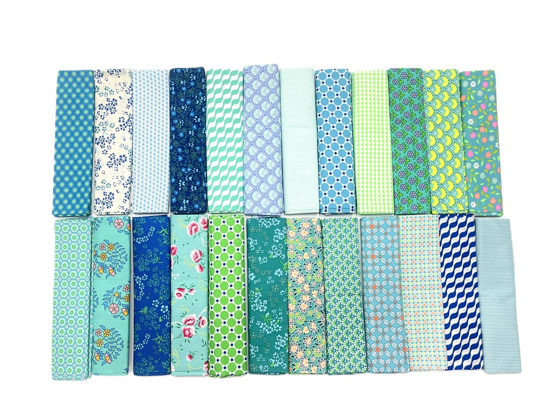 Kit de 24 coupons de 35x50cm Bleu turquoise