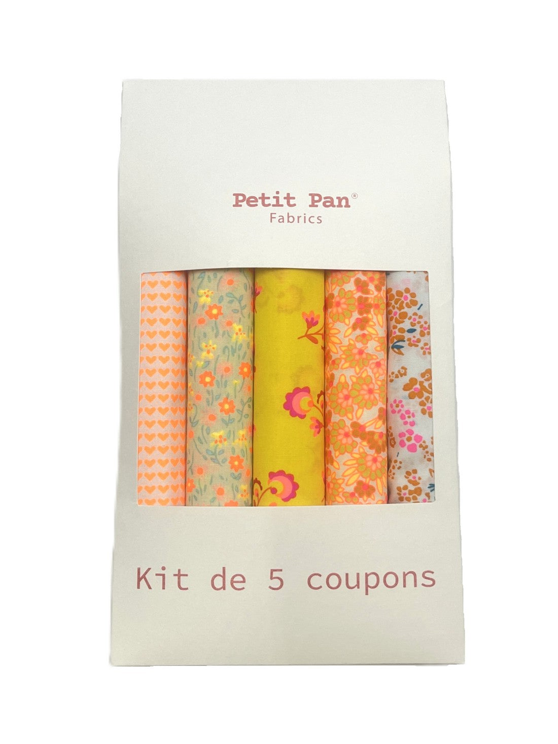 Kit de 5 coupons tissu coton popeline Hanako blanc