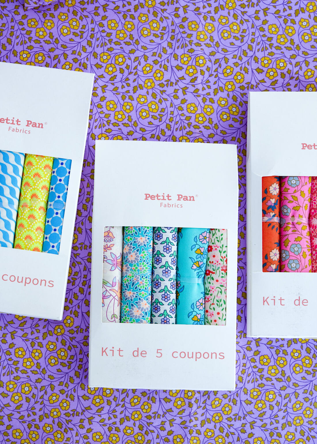 Kit de 5 coupons coton Calendula vert
