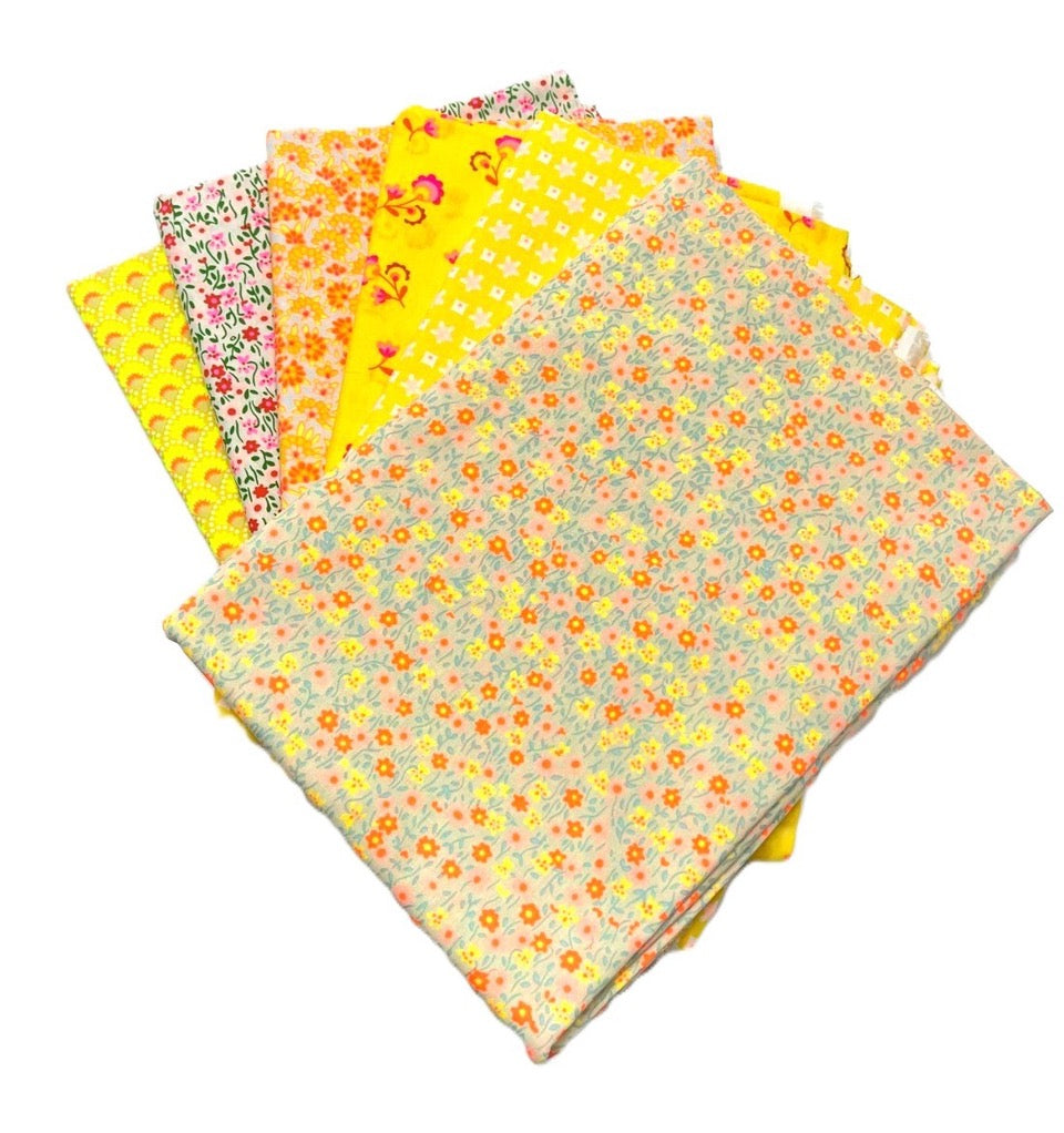 6 coupons de 1m Flower Power blanc